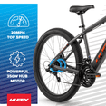 thumbnail image 3 of Huffy Vertis 27.5 Inch Electric Mountain Bike, Fits Riders 60+, Gray, Unisex Adult, 3 of 16