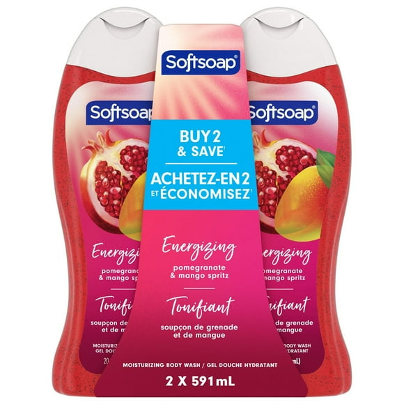 Gel douche hydratant Softsoap Juicy Pomegranate & Mango, 591 mL (paquet de 2) 591 ml