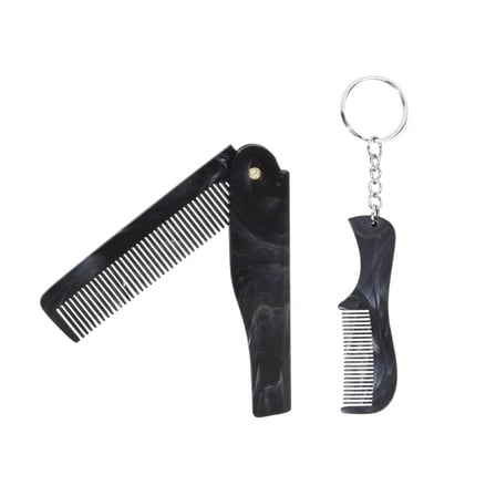 2 Pieces Mini Beard Comb Set For Men Suitable For Travel And Business Trips
