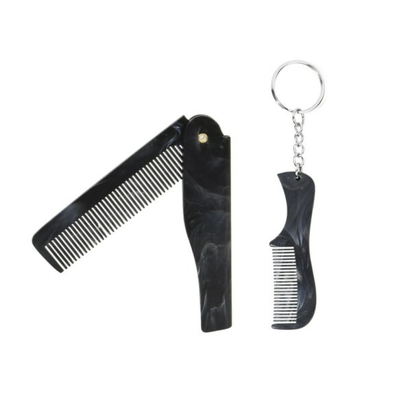 2 Pieces Mini Beard Comb Set For Men Suitable For Travel And Business Trips
