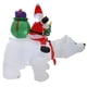 thumbnail image 5 of Papá Noel inflable navideño de 6.5 pies monta un oso polar Leyfeng  Decoración navideña, 5 of 7