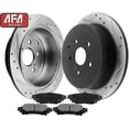thumbnail image 2 of Afa Motors Rear Brake Rotors 309mm Drilled Slotted Brake Rotor & Ceramic Pads Fits for Lexus RX350 RX450H, Toyota Sienna Highlander (Excluding 2014 Hybrid Limited), 2 of 6