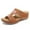 Brown, variant on Abcnature Women Sandals Clearance 2023! Women's Platform Wedge Sandals with Arch Support Fashion Wedge Heel Embroidery Flower Sandals Summer Athletic Outdoor Beach Sandals Non-Slip