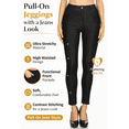 thumbnail image 3 of Jvini Women's High Waist Knit Denim Jeggings Pull On Stretch Skinny Pants Inseam 29" Sizes S-3XL, 3 of 5