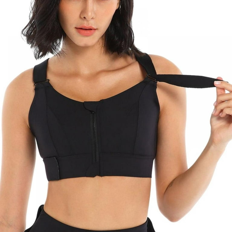 Women Shockproof Sports Bra With Zipper Front in Surulere