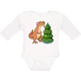 thumbnail image 3 of Inktastic Tyrannosaurus Rex Decorating Christmas Tree Boys or Girls Long Sleeve Baby Bodysuit, 3 of 5