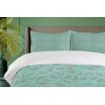 thumbnail image 4 of Ambesonne Paisley Duvet Cover Sets, Traditional Persian Boho, 2-King, Turquoise Sepia and Cocoa, 4 of 7