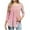 Pink Plus Size Blouse for Women_i, variant on CYMMPU 3/4 Sleeve Blouses for Women Dressy Casual Scoop Neck Summer Trendy Shirts Loose Fit Floral Printed Spring Tops T-Shirts A-line Pleated Tops T-Shirts Pink L