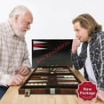 thumbnail image 4 of Sun Flair Backgammon Set Leatherette 15 inch, Folding Classic Chess Board Game, Smart Tactics Premium Best Strategy, Tip Guide Enclosed, Brown 135M-1, 4 of 8