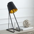thumbnail image 5 of SAFAVIEH Guarnere 20 in. Industrial Black Iron Table Lamp with Black 100% Cotton Shade, 5 of 11