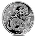 thumbnail image 2 of Roll of 20 - 2024 1 oz Asahi Lunar Dragon Silver Round .999 Fine, 2 of 3