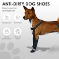 thumbnail image 2 of HPZZ Suspender Boots for Dogs, Dog Paw Boot Leggings Waterproof Dog Boots Anti-Slip Dog Shoes, Dog Paw Protector Dirty-Proof Dog Booties with Auxiliary Strap for Winter Day Outdoor Walking, 2 of 7