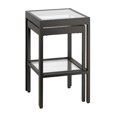 thumbnail image 1 of Henn&Hart 16" Blackened Bronze Metal/Glass Side Table, 1 of 9