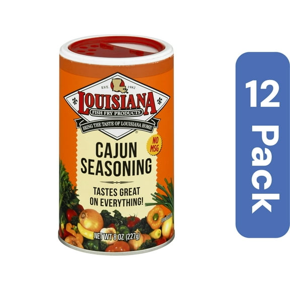 Louisiana Fish Fry Seasoned Cajun 8 oz (Pack Of 12)