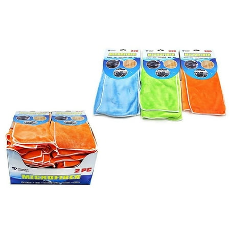 Diamond Visions 11-1501 Microfiber Cloth 2 Piece Pack in Assorted Colors Bundle of 3 Packs (6 Microfiber Cloths)