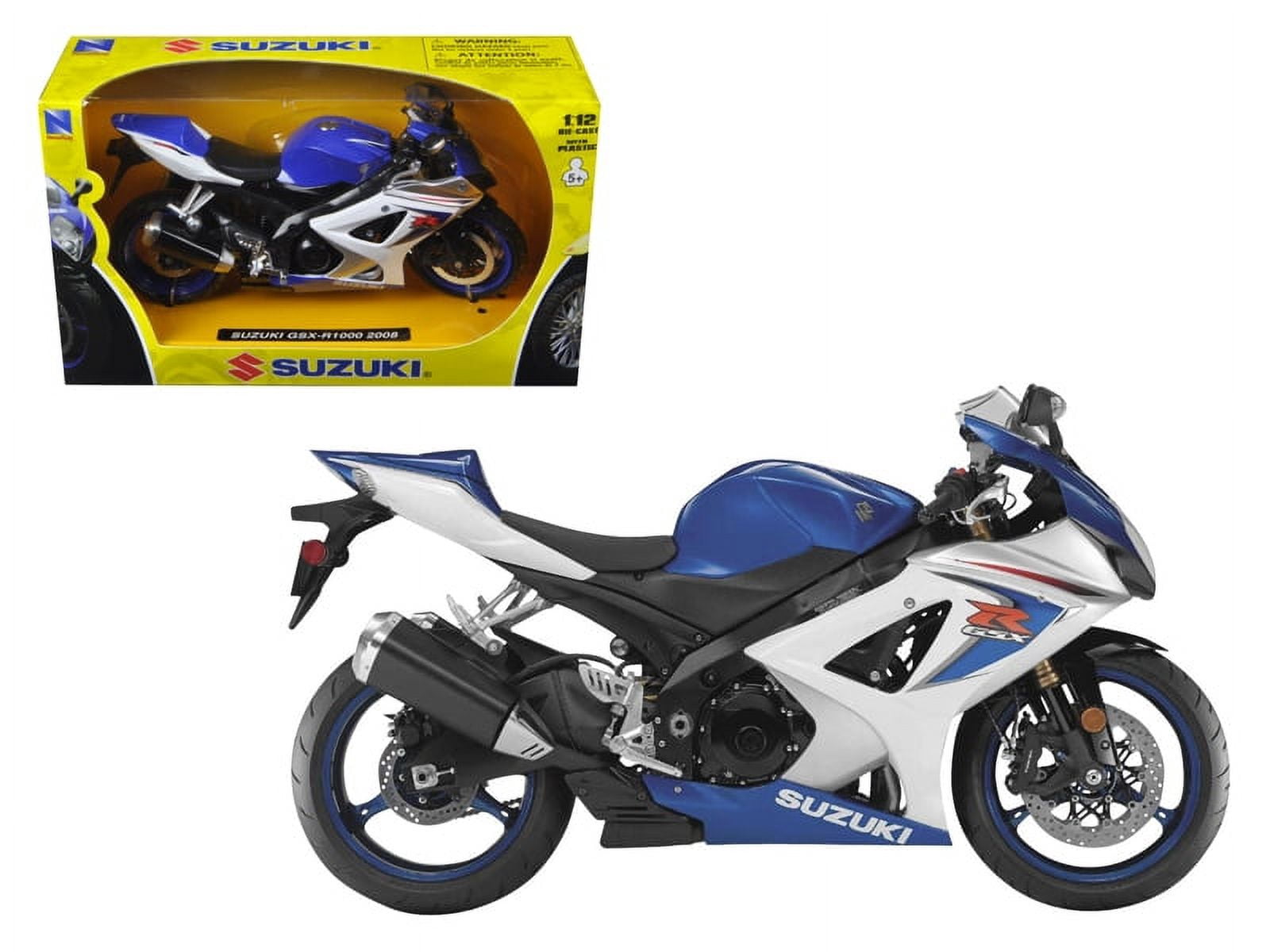 Diecast 2008 Suzuki GSX-R1000 Blue Bike Motorcycle 1/12 by New Ray