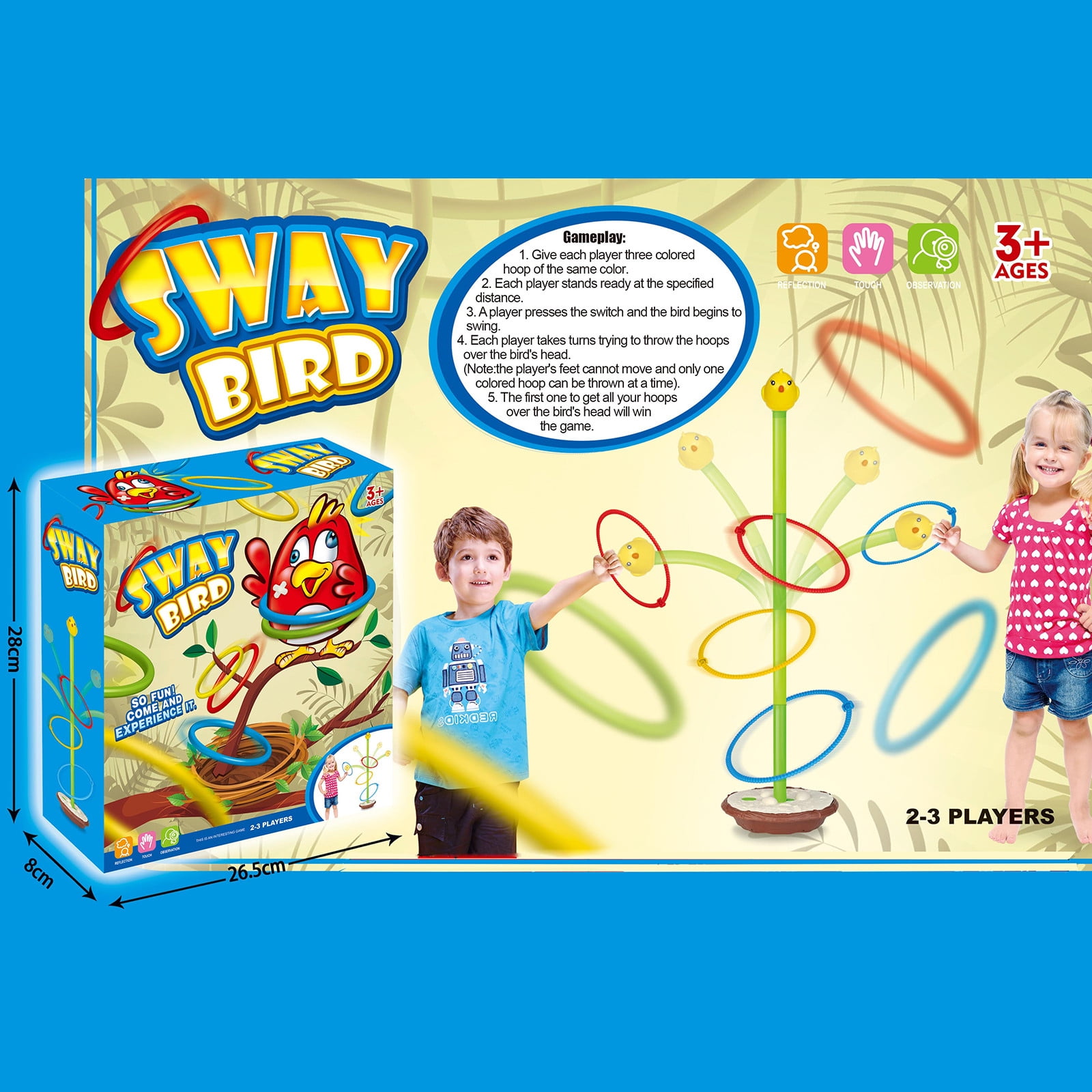 Toys Set Electric Throwing Children Ring Bird Toss for Tossing Game