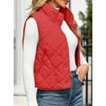 thumbnail image 5 of Women Cropped Lightweight Jacket Sleeveless Button Down Puffer Vest, 5 of 6