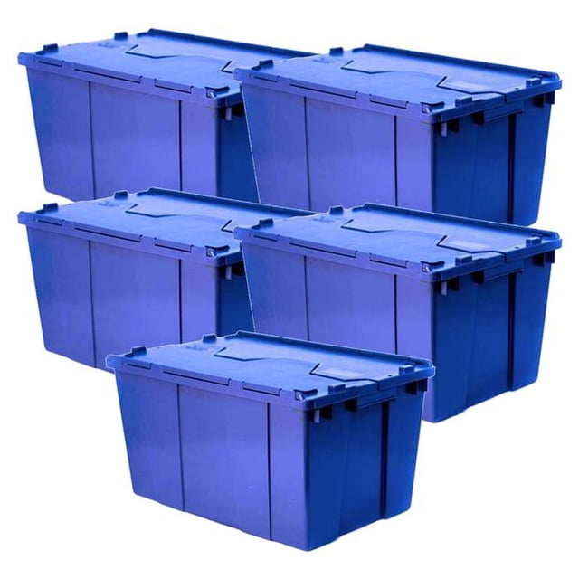 Contenedor de Plástico VentDepot BoxArch15 Apilable 5 Pzas 15kg 50x30x21cm Color Azul