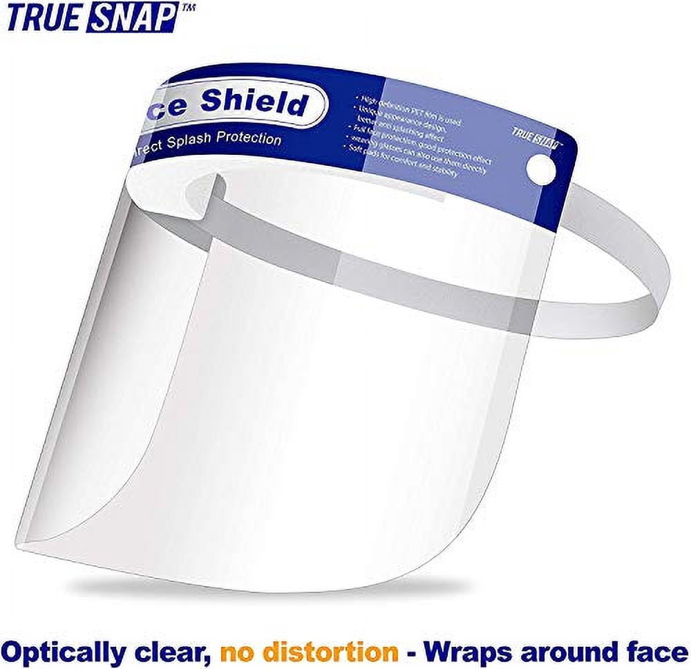 Face Shield 100-Pack, Reusable Transparent Anti-Fog Visor Full Face Safety Cover with Comfort Foam,100-Pack