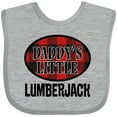 thumbnail image 3 of Inktastic Daddy Little Lumberjack Plaid Boys Baby Bib, 3 of 4