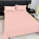 thumbnail image 5 of Solid Color Polyester Bed Sheet Set | 1 Sheet 150x230cm & 2 Pillowcases 74x48cm | Dark Blue Pink Yellow White Purple Red Green | Easy Care Durable Soft | Fade Resistant Washable | 3-Piece Bedding, 5 of 6