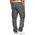 thumbnail image 4 of Pantalones cargo para hombre, pantalones informales para senderismo - Algodón, múltiples bolsillos, corte holgado, 4 of 4