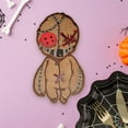 thumbnail image 2 of nvzhuang Spooky Halloween Decorations Wooden Voodoo Doll Sign Creepy Tabletop Decor for Haunted House Home Holiday Party, 2 of 7