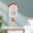thumbnail image 5 of Cuckoo Wall Clock, Birdhouse Minimalist Modern Clock Pendulum, Wall Mounted or Desk/Shelf Standing Clock art for home Living Room Office Decor Decoration Orange, 5 of 7