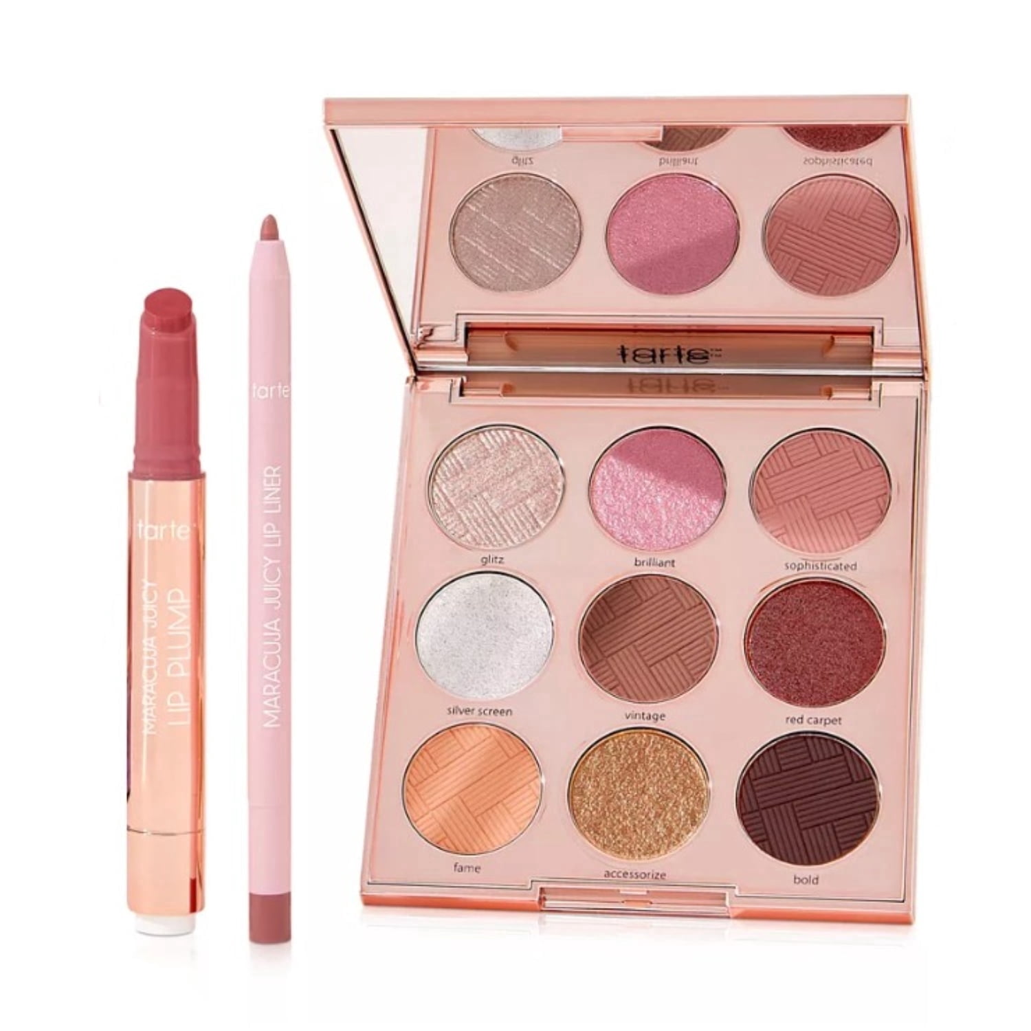 Tarte Limited Edition The Big Screen Must-Haves Set - Lip Plumper - Lip Liner - Eyeshadow Palette - Set of 3