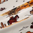 thumbnail image 4 of Manfei Western Farm Cowboy Shower Curtain 72Wx72L,Rustic Cow Bathroom Curtain,White Brown, 4 of 6