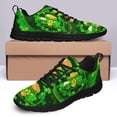 thumbnail image 4 of St Patricks Day Shoes for Women Breathable Running Sneakers Men Green Four Leaf Clover Shoes for Irish Festival Gift Black Size 9.5, 4 of 5