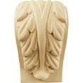 thumbnail image 2 of Ekena Millwork 1 3/4"W x 1 1/2"D x 3"H Mini Acanthus Leaf Block Corbel, Maple, 2 of 4