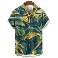 thumbnail image 3 of Camisas de Manga Larga para Hombres Impresión Botón Cuello de Vuelta Blusa Casual, Hombre de Manga Corta Botón Abajo Camisas, 3 of 3