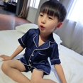 thumbnail image 1 of Pijamas para niños, pijamas de mujer para primavera y otoño, pijamas de seda helada para niños, pijamas finos de verano para padres e hijos, 1 of 6