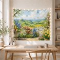 thumbnail image 5 of English Cottage Garden With Stone Path And Blooms, Romantic Watercolor for Garden Lovers, Floral Art Print, Housewarming Gift, Tapestry Wall Hanging for Living Room and Bedroom, 5 of 7