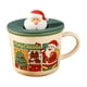 thumbnail image 1 of Taza navideña de cerámica de Papá Noel de 400 ml con tapa de silicona | Taza navideña para café y té | Regalo festivo para adultos y niños | Vaso duradero para celebraciones invernales, 1 of 7