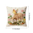 thumbnail image 6 of Outdoor Easter Decorations Short Lint Pillow Cover 18inch Cute Embroidery Decorative Throw Pillowcase for Sofa Bedroom Living Room Home Decoration Easter Good Things, New, Multicolor-a, 6 of 6