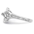 thumbnail image 3 of Infinity Sterling Silver Rhodium Plated Diamond Double Heart Ring, 3 of 6