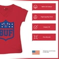 thumbnail image 6 of Buffalo Shield Women's V-Neck T-shirt Game Night Fantasy Football Fan Tailgate NY, 6 of 7