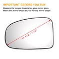 thumbnail image 3 of Reemplazo de vidrio de espejo retrovisor del lado izquierdo del conductor Unique Bargains calefaccionado de vidrio blanco para TOYOTA IQ 2009-2016, 3 of 6