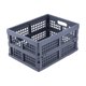 thumbnail image 2 of Plastic Folding Storage Basket | Ventilated Mesh Design | Multipurpose Organizer for Snacks, Stationery, Cosmetics, Fruit | Durable & Stackable | 13.78x10.43x7.28 in | 1-Pack | White or Gray, 2 of 6
