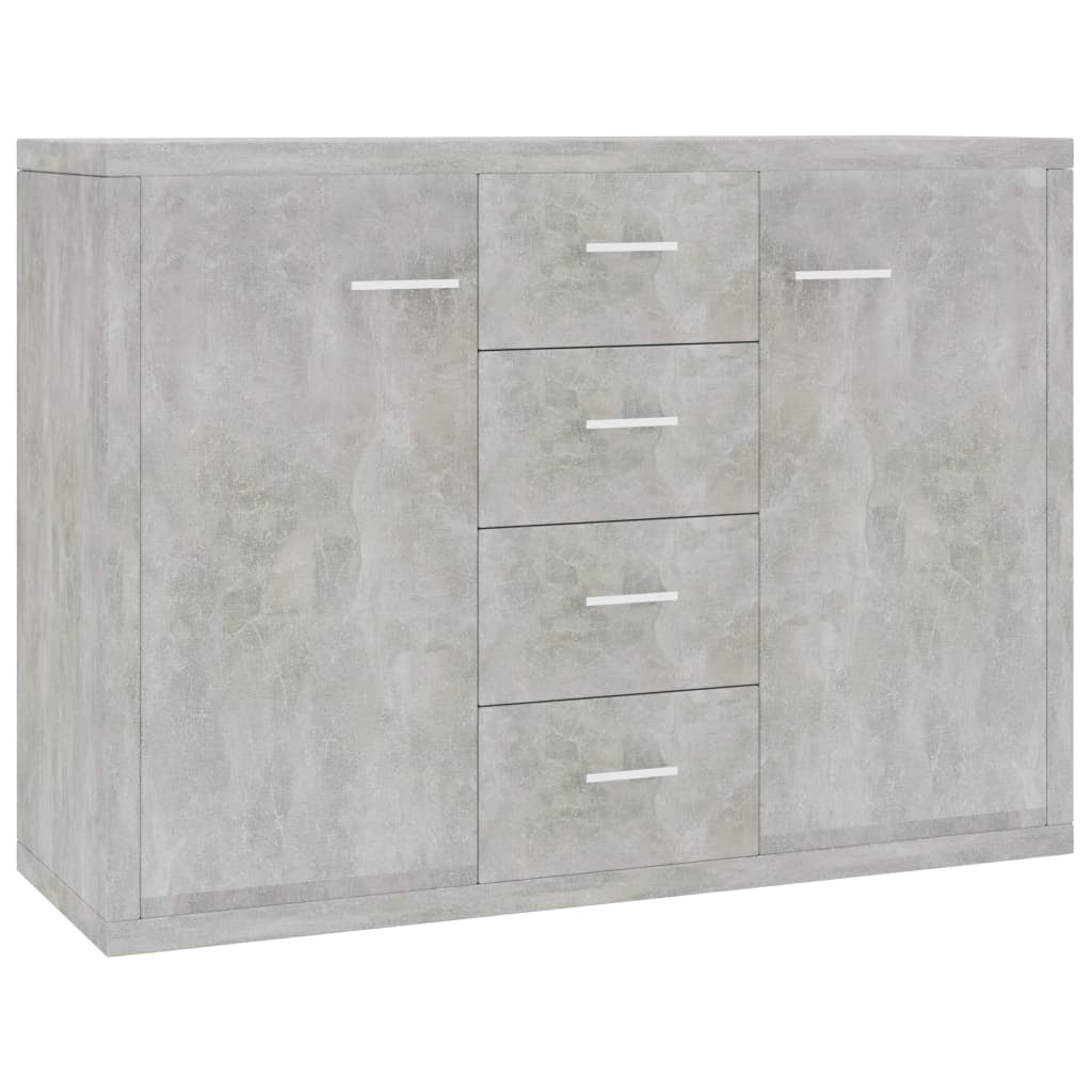 Kepooman Home Buffet Sideboard, Bathroom Storage Cabinet with Two Doors and Four Draws, Light Gray Kepooman Home Buffet Sideboard, Bathroom Storage Cabinet with Two Doors and Four Draws, Light Gray