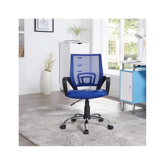 Ivana Blue Mesh Office Chair – Adjustable Height, Tilt & Armrests