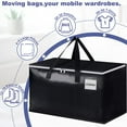 thumbnail image 5 of Heavy Duty Extra Large Moving Bags ,Alternative for Moving Boxes & Moving Supplies,Storage Totes with Zipper,Reinforced Handles and Tag Pocket-Collapsible Moving Supplies(Black,6 Pack), 5 of 10