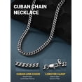 thumbnail image 6 of PROSTEEL Men Silver Cuban Chain 6mm Solid Stainless Steel Miami Necklace 18 Inch Birthday Valentines Father Day Jewelry Gifts for Husband Dad, 6 of 8