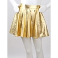 thumbnail image 5 of iiniim Girls Metallic Crop Top with Mini Skirt Ballet Dance Jazz Hip Hop Performance Competition Gold 10, 5 of 7