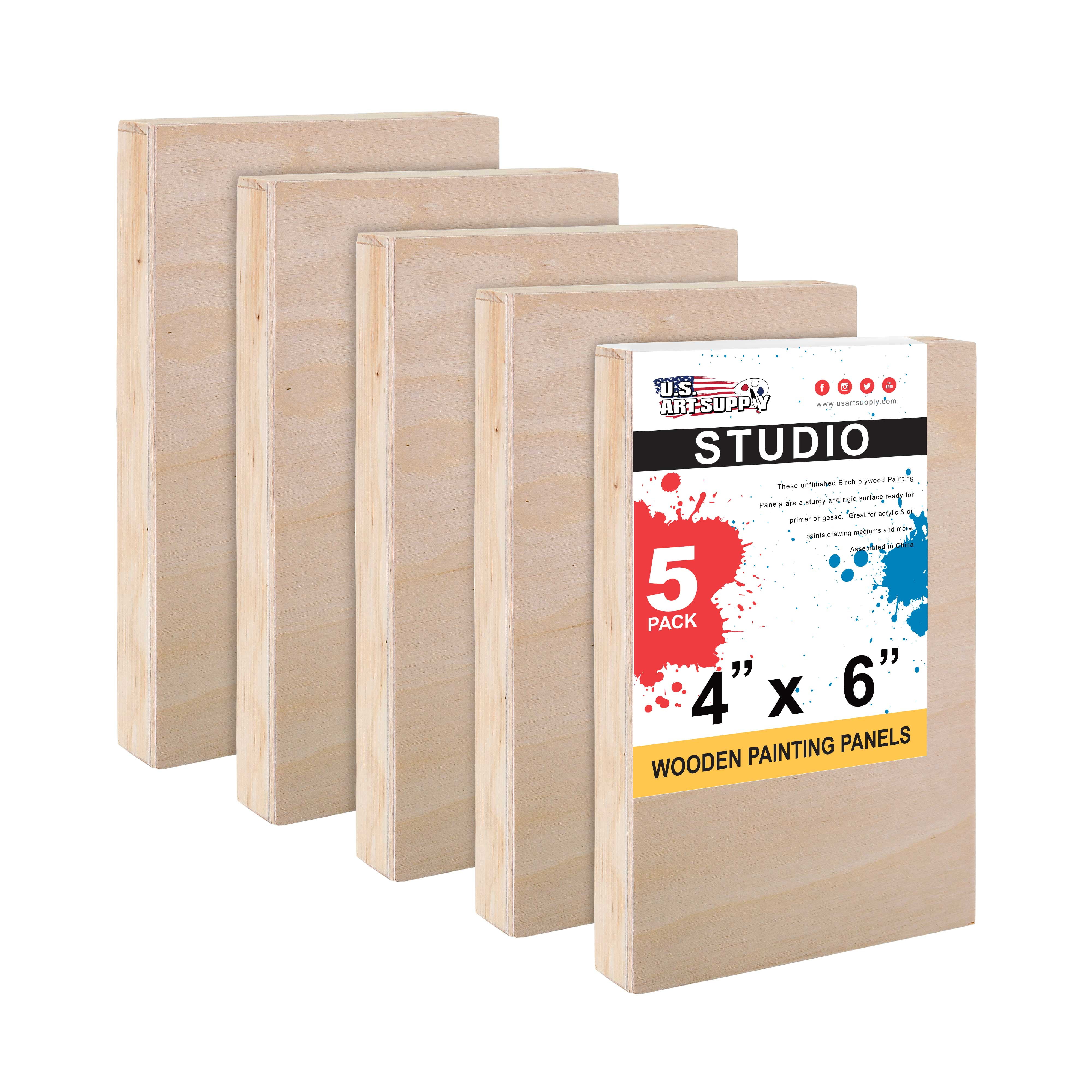 Unfinished Birch Wood Canvas Panels Kit Painting and More Falling in Art 2 Pack of 16x20’’ Studio 3/4’’ Deep Cradle Boards for Pouring Art Crafts 