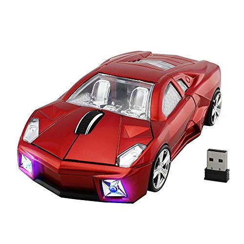 Wireless Car Mouse, FIRSTMEMORY 2.4G Cool Sport Race Car Shaped Mouse