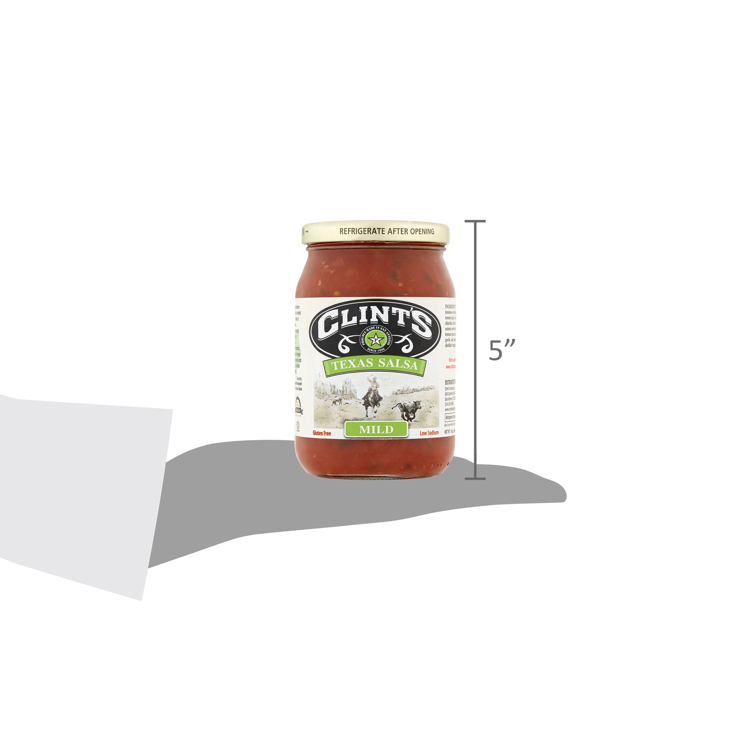 (3 pack) Clint's Texas Mild Salsa, 16 oz